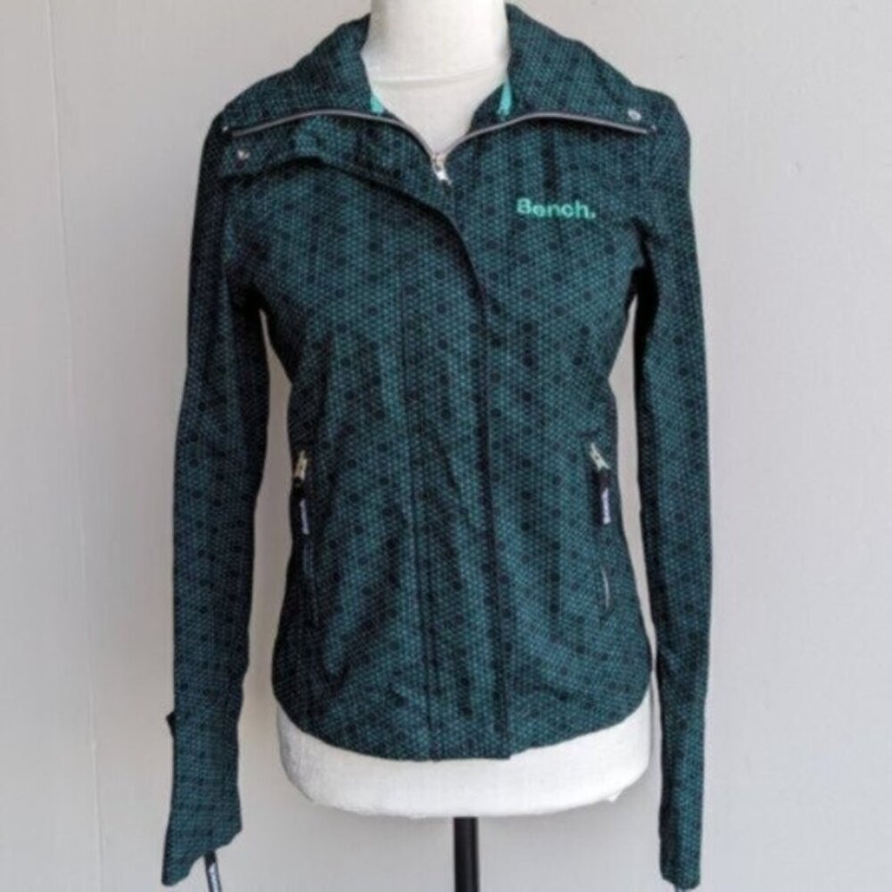 Bench green geometric print light fall jacket